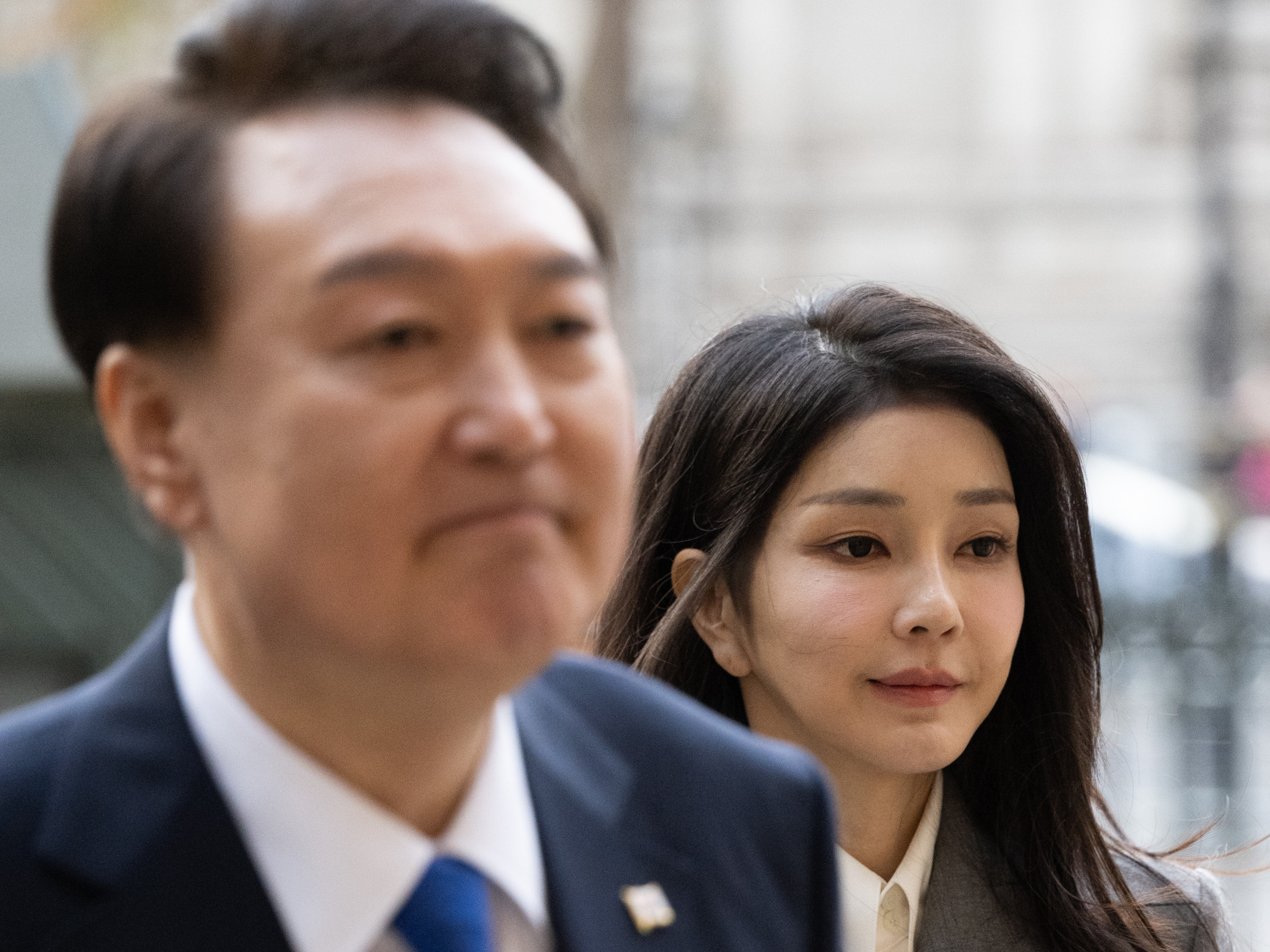 South Korea President Yoon Suk-yeol and First Lady Kim Keon-hee during a U.K. state visit in 2023.