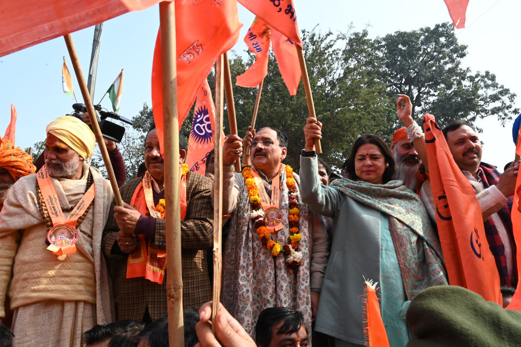 BJP Leaders Take Out Bike Rally Ahead Of Ayodhya Ram Temple Consecration