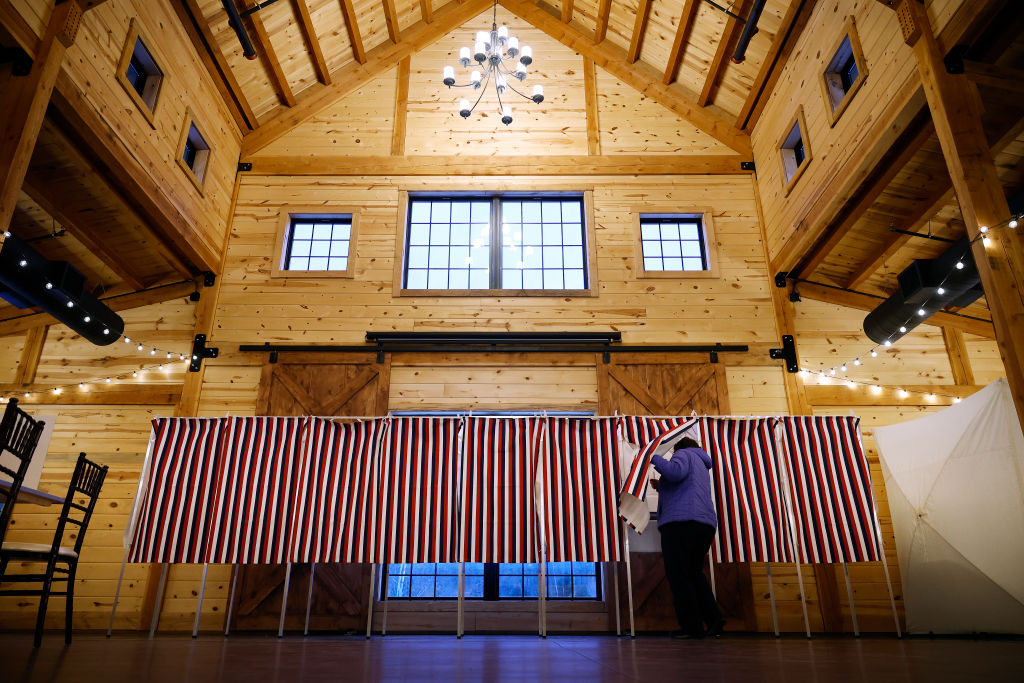 Voters Head To The Polls To Cast Their Vote In The New Hampshire Primary
