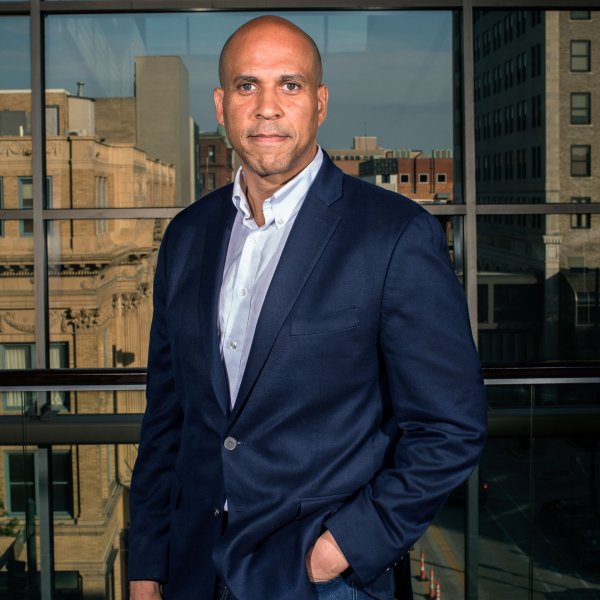 Senator Cory Booker stands for a portrait in downtown Cedar Rapids, Iowa on Saturday June 8, 2019.
                                        
                                        Summary - Democratic Senator Cory Booker of New Jersey campaigned in Des Moines, Ames, Iowa City, and Cedar Rapids during a two day swing across Iowa. Senator Booker attended the Iowa Democratic Hall of Fame event in Cedar Rapids along with 18 other candidates for the party's 2020 presidential nomination.