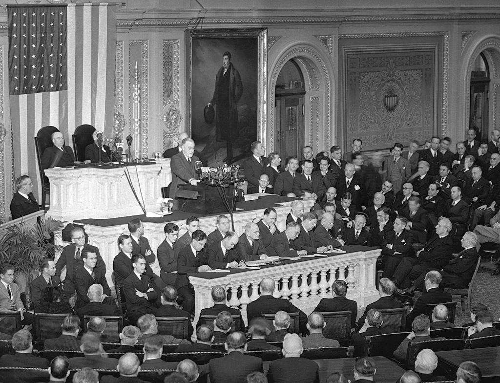 President Roosevelt Giving State of the Union