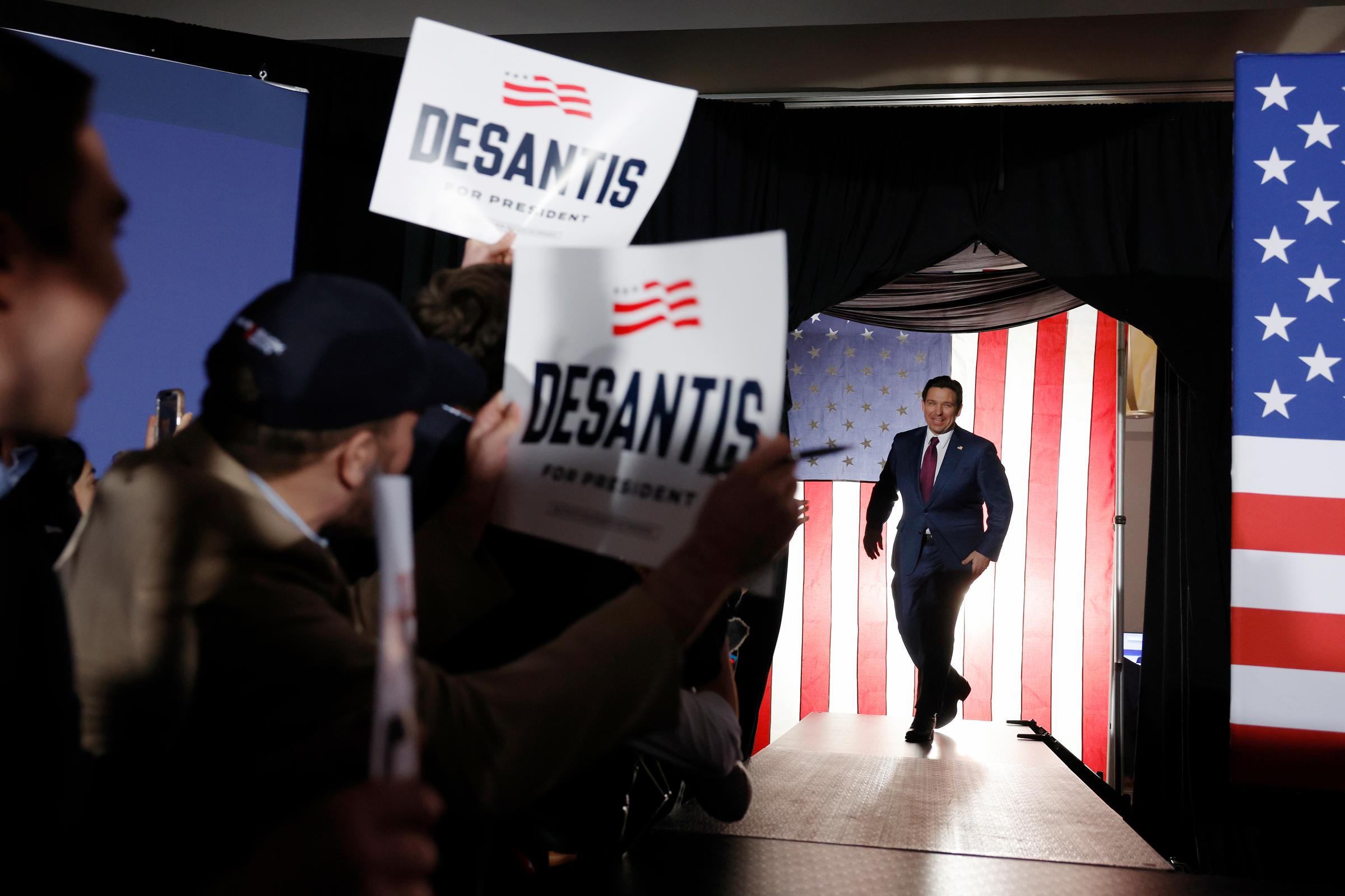 Ron DeSantis Holds His Caucus Night Event In Iowa