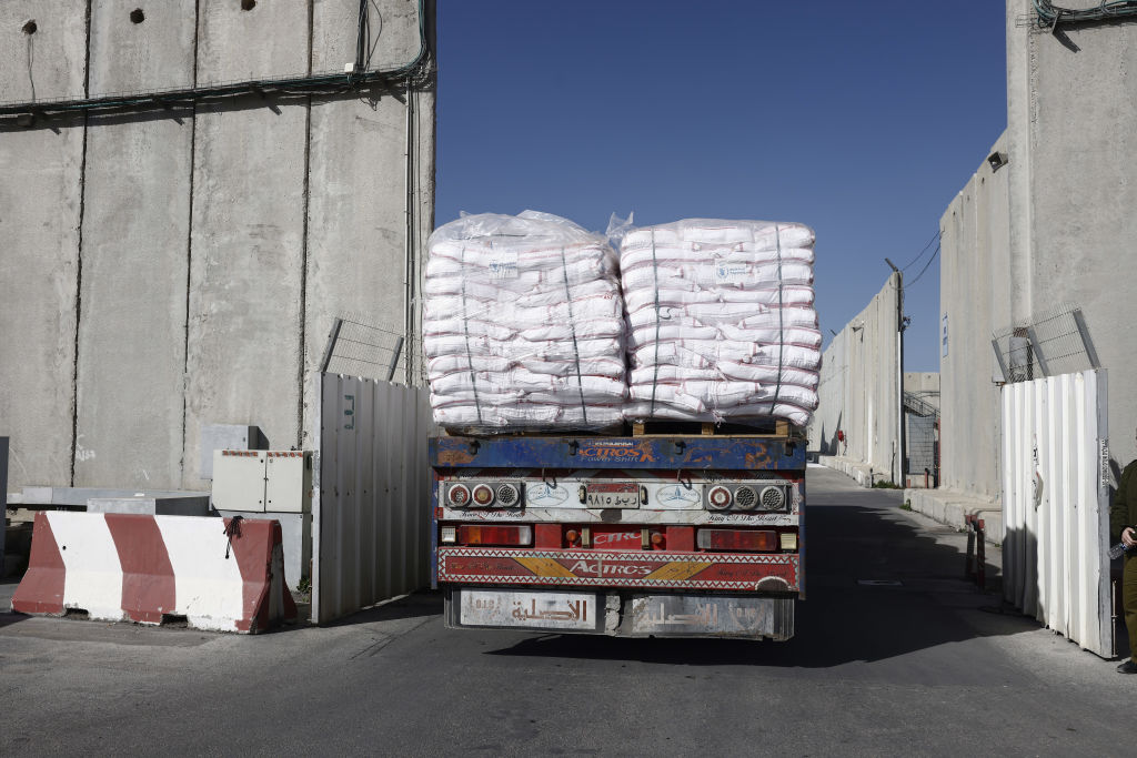 Humanitarian Aid Enters Gaza at Kerem Shalom Border Crossing