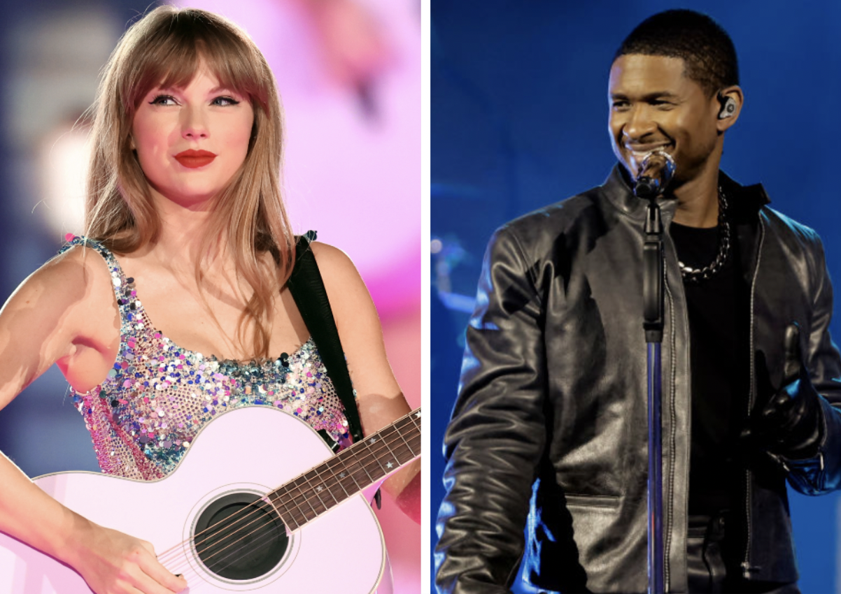 Taylor Swift, Usher split image