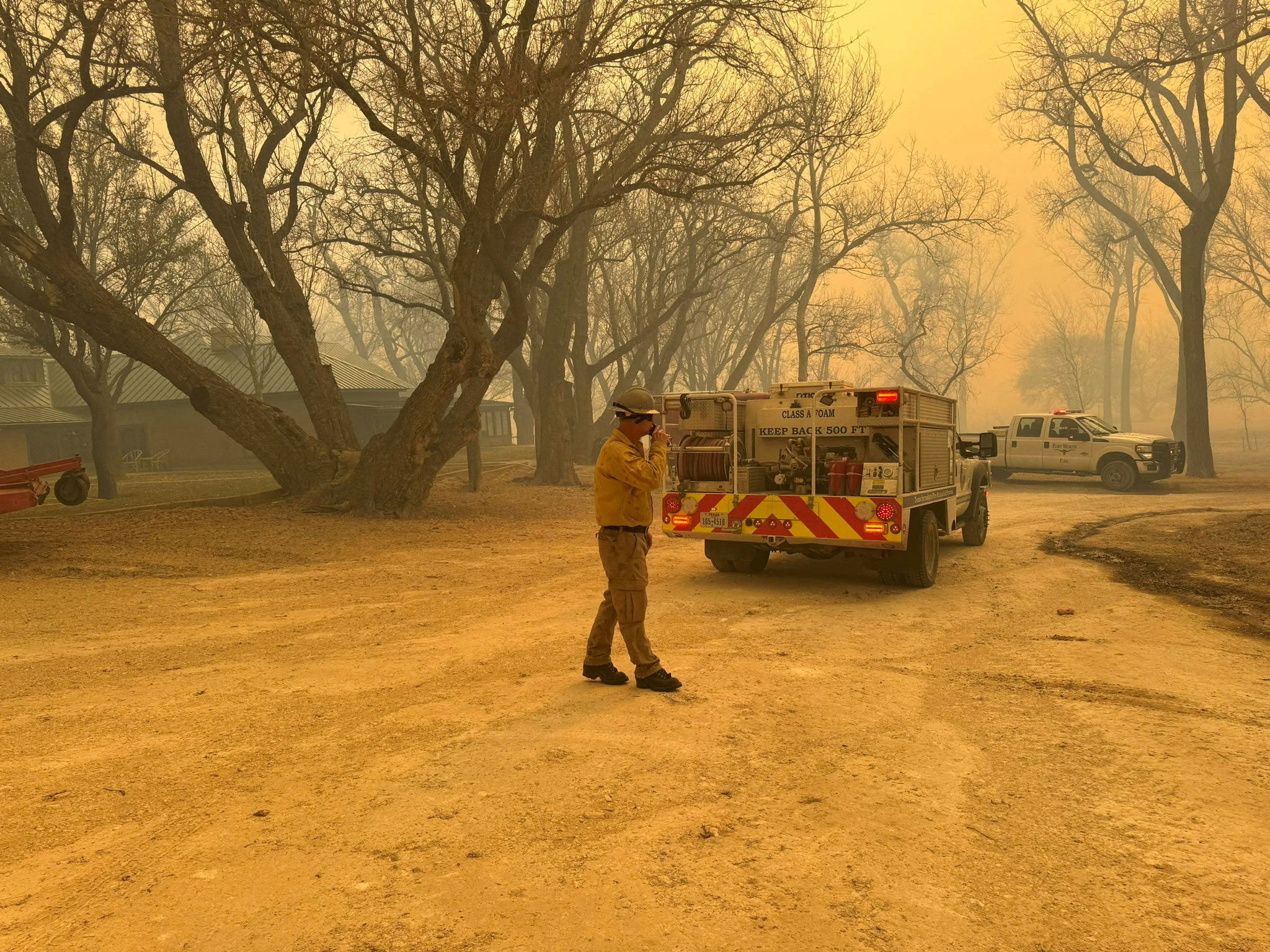 Wildland Team members depart to operate amid the spread of fire in Panhandle, Texas