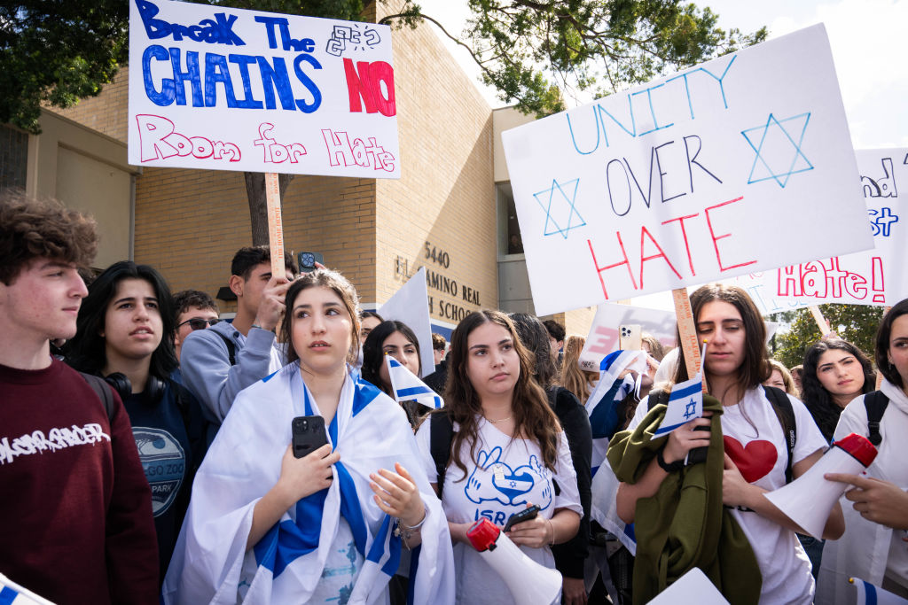 Jewish Students Walkout To Protest Antisemitic Incidents At Their Los Angeles High School