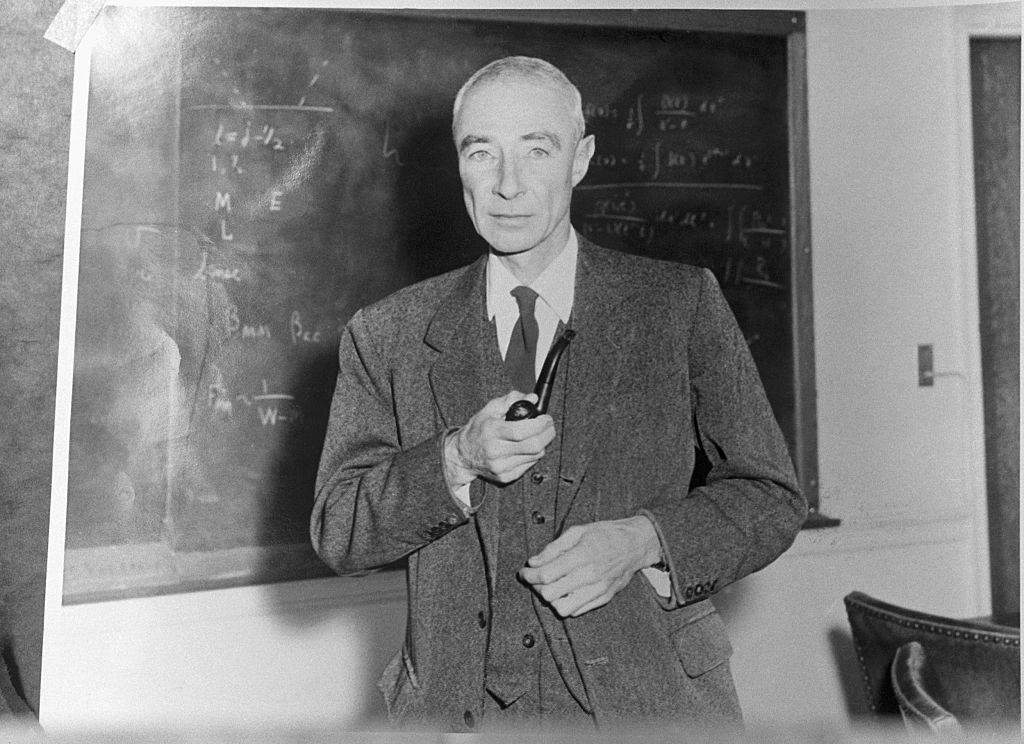 Robert Oppenheimer At Blackboard