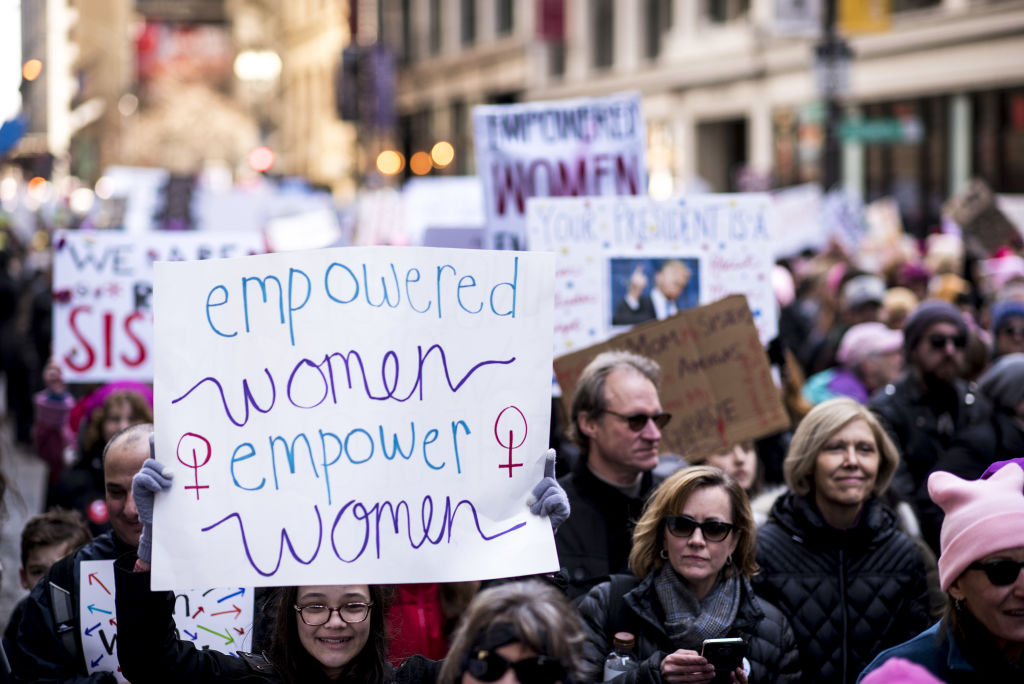 Demonstrators Take Part In The Second Annual Womens March Chicago