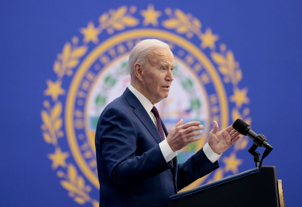 President Joe Biden spoke at the Granite State YMCA Allard Center of Goffstown, N.H. on March 11.
