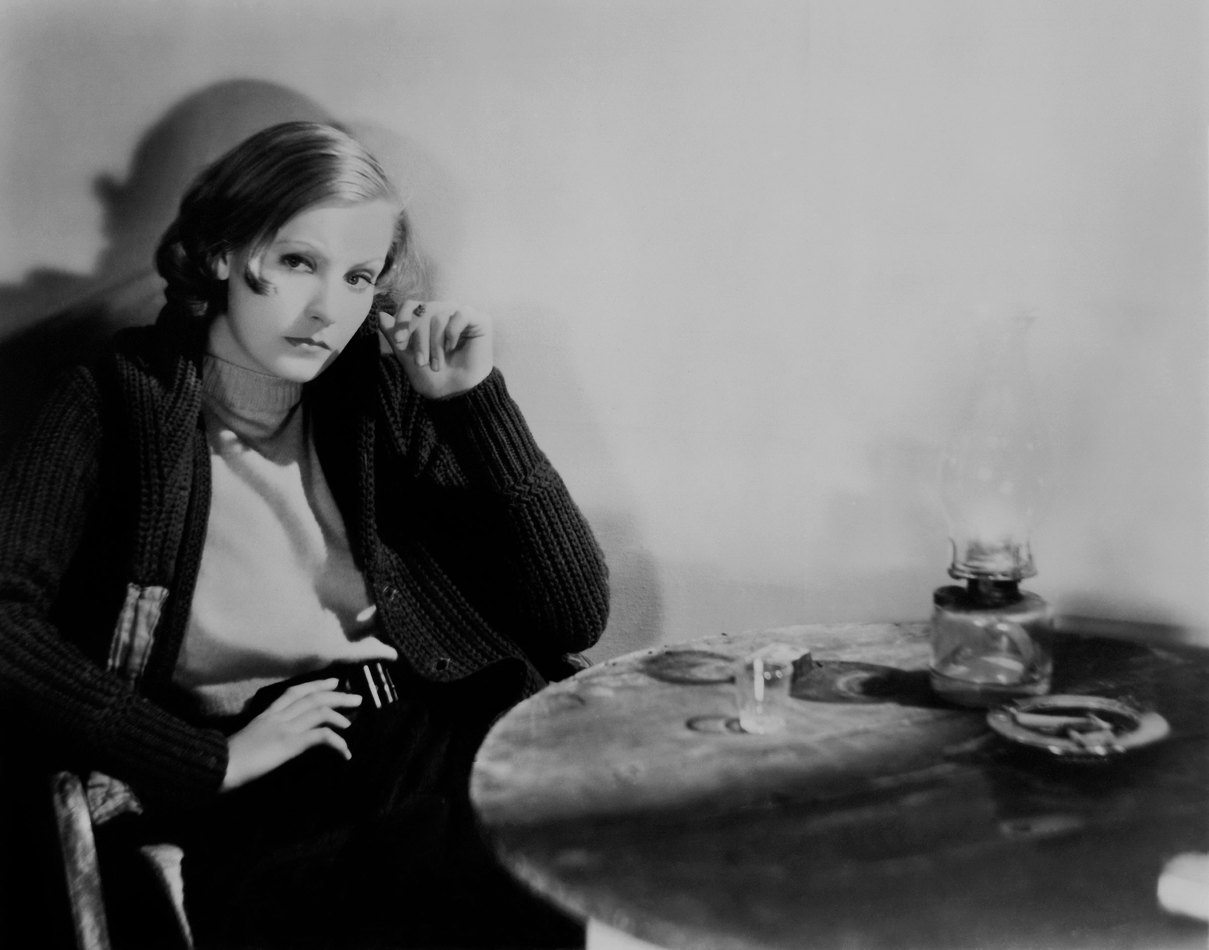 Greta Garbo poses for a publicity photo for 'Anna Christie'