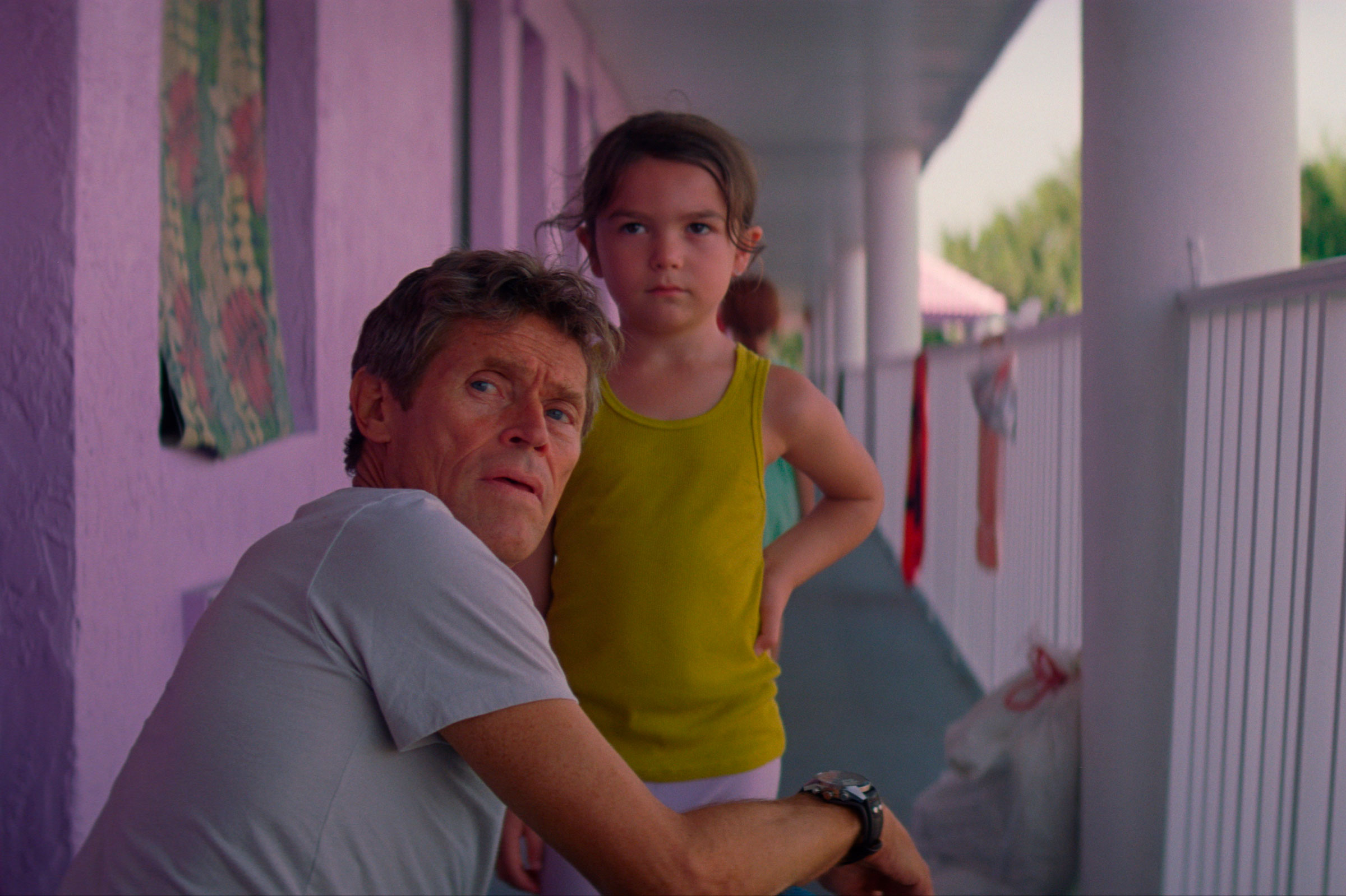 Willem Dafoe and Brooklynn Prince in 'The Florida Project'