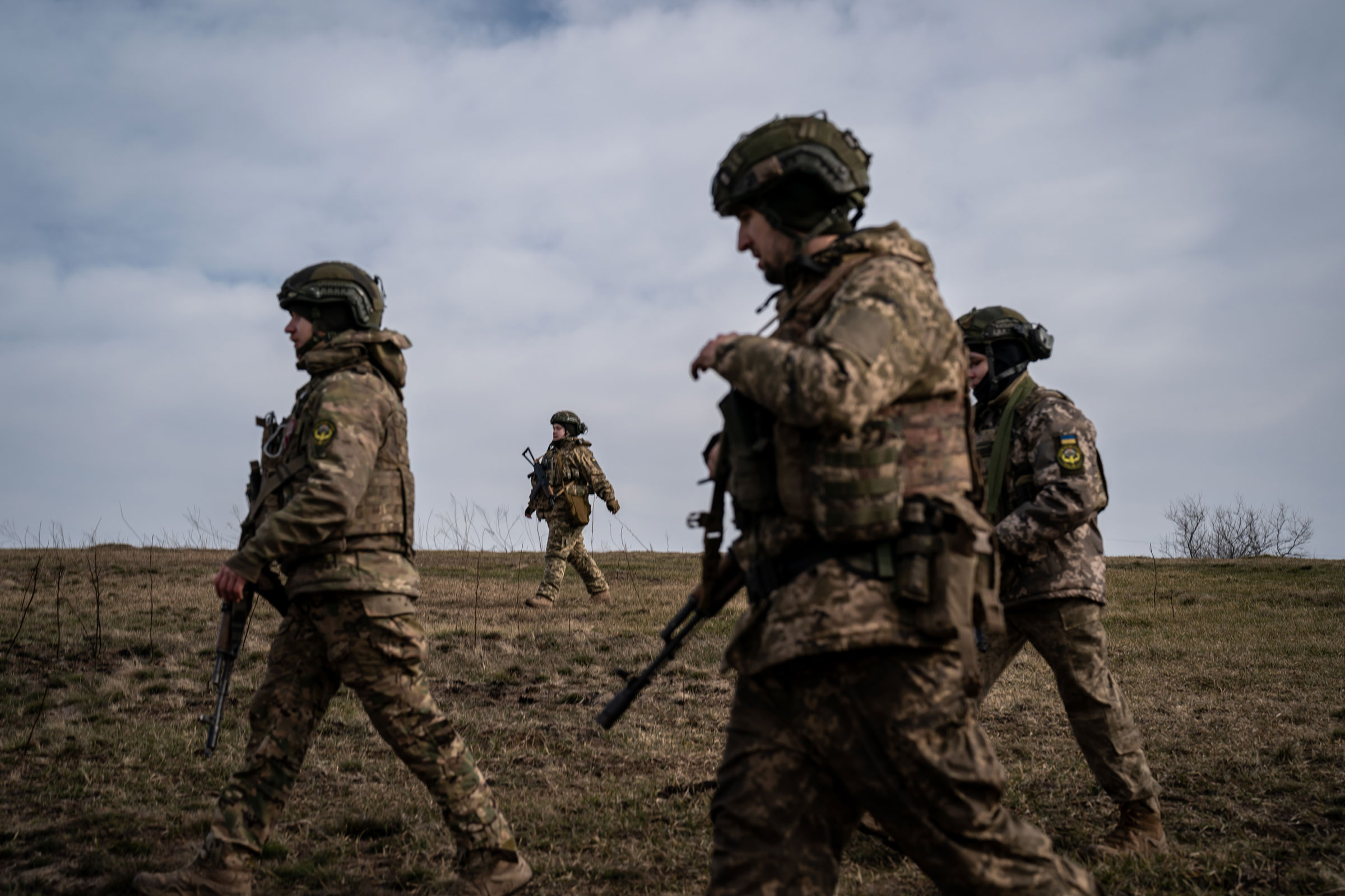 Ukrainian medics of 79th brigade practice and refine tactics from evacuation of wounded soldiers during a training exercise