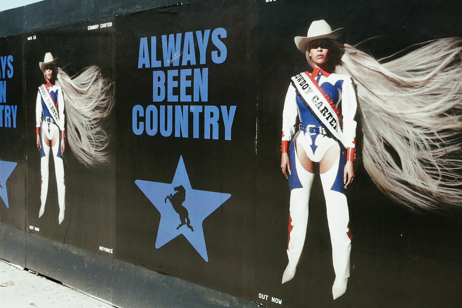 Beyonce Cowboy Carter Billboard on April 6, 2024 in Los Angeles, California.
