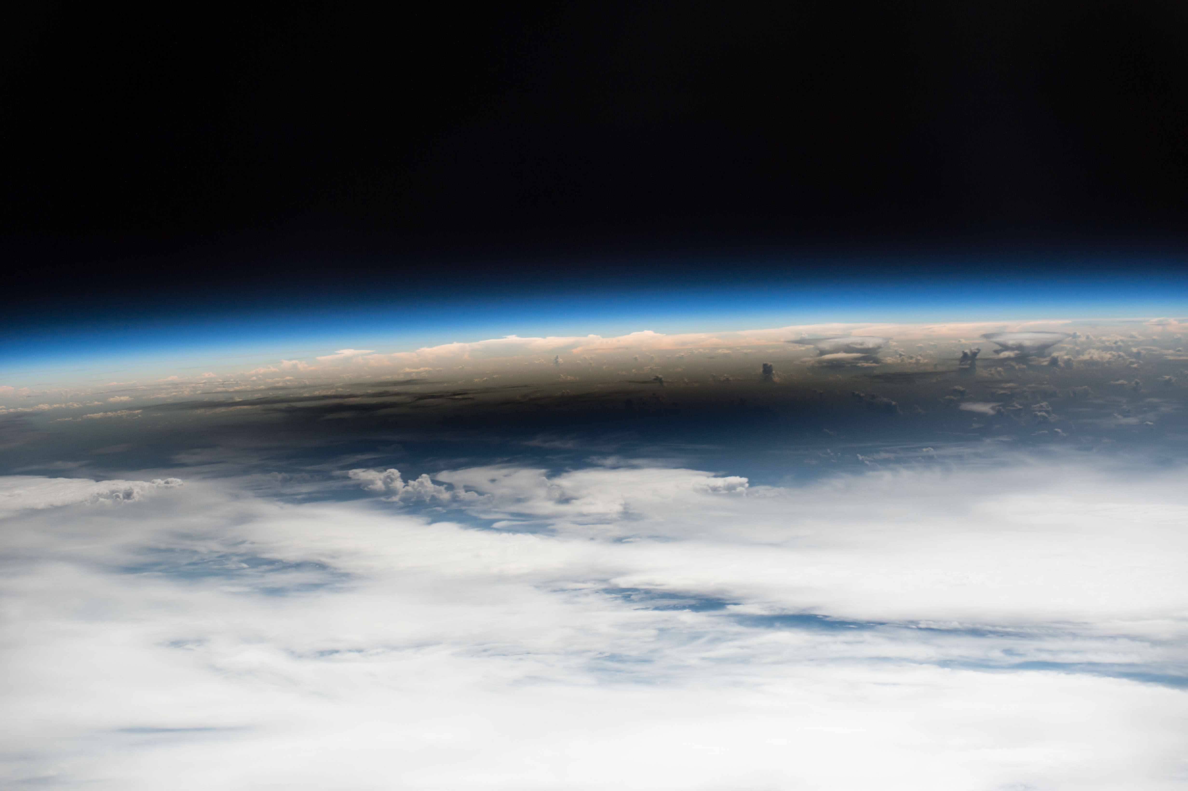 iss052e056122 (Aug. 21, 2017) --- As millions of people across the United States experienced a total eclipse as the umbra, or moon’s shadow passed over them, only six people witnessed the umbra from space. Viewing the eclipse from orbit were NASA’s Randy Bresnik, Jack Fischer and Peggy Whitson, ESA (European Space Agency’s) Paolo Nespoli, and Roscosmos’ Commander Fyodor Yurchikhin and Sergey Ryazanskiy. The space station crossed the path of the eclipse three times as it orbited above the continental United States at an altitude of 250 miles.