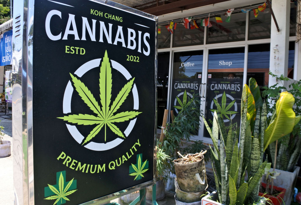 On Thailand's Koh Chang island several cannabis outlets have opened since the Kingdom of Thailand decriminalized marijuana for medical and personal use in 2022.