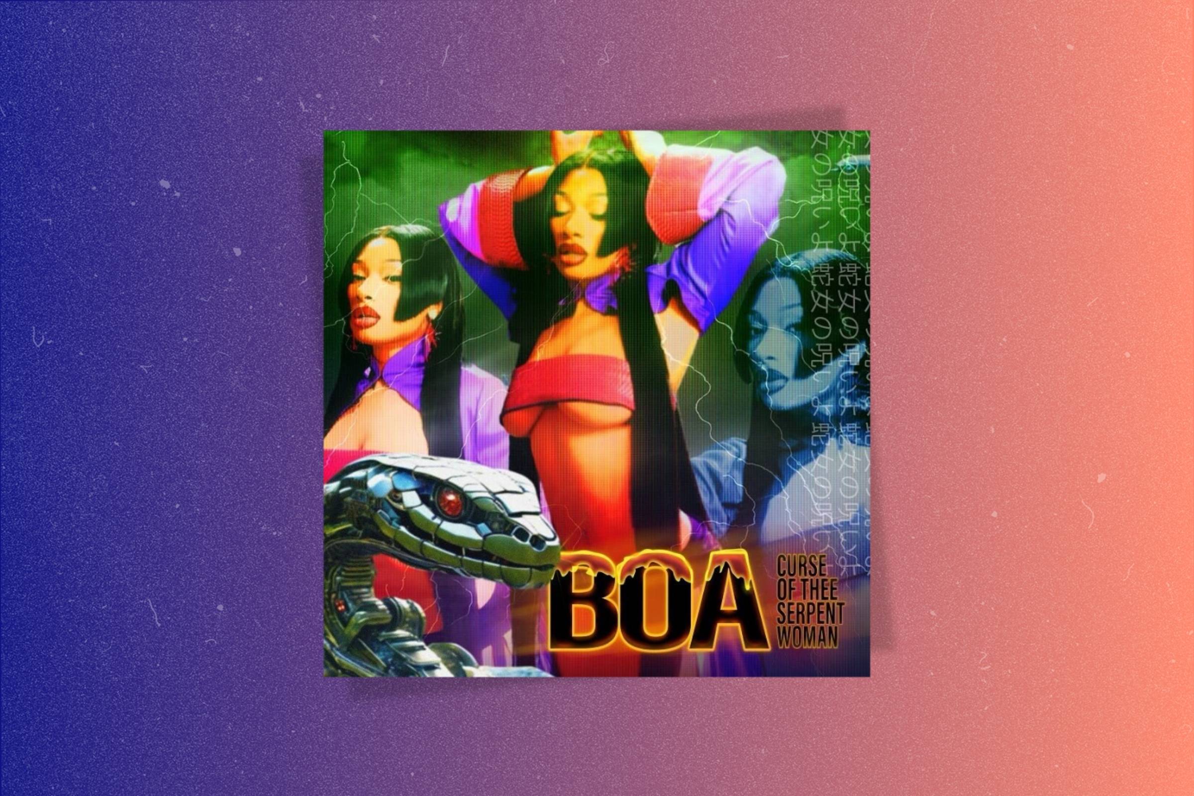 The cover art for Megan Thee Stallions song Boa